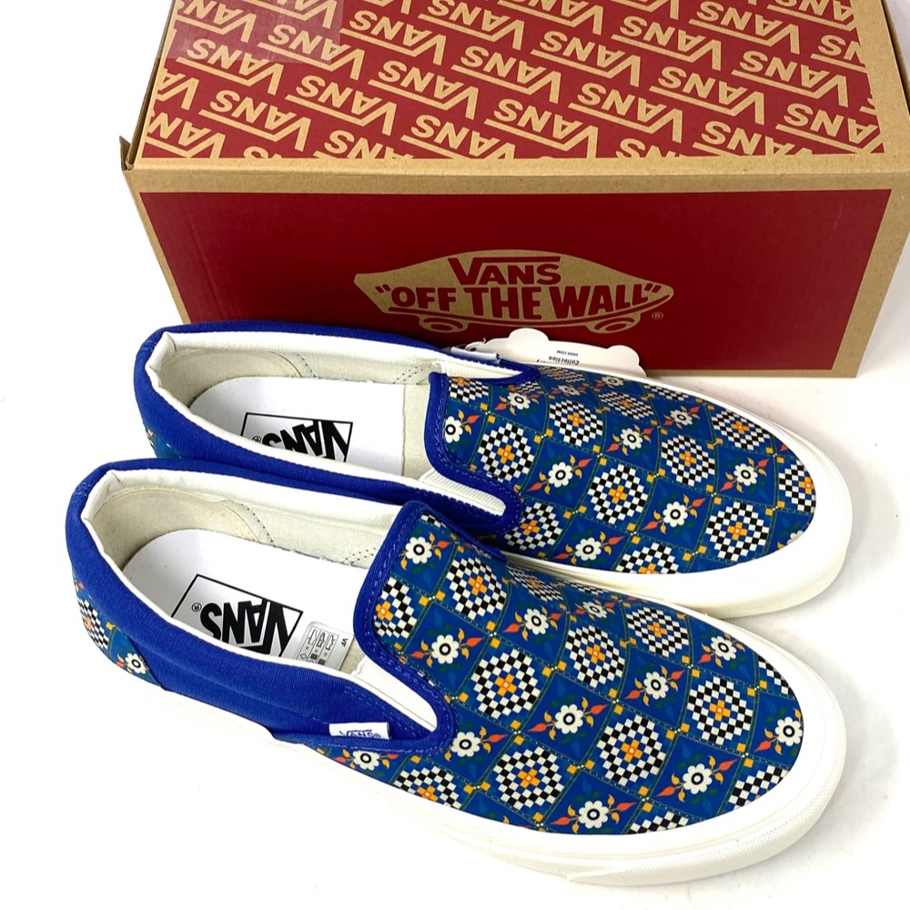 VANS Classic Slip On 98DX Low Canvas Blue Sneakers Skate Women’s VN0A5KX8B0S - Picture 7 of 10